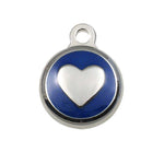 Tiny Heart Jewelry Tag - blue