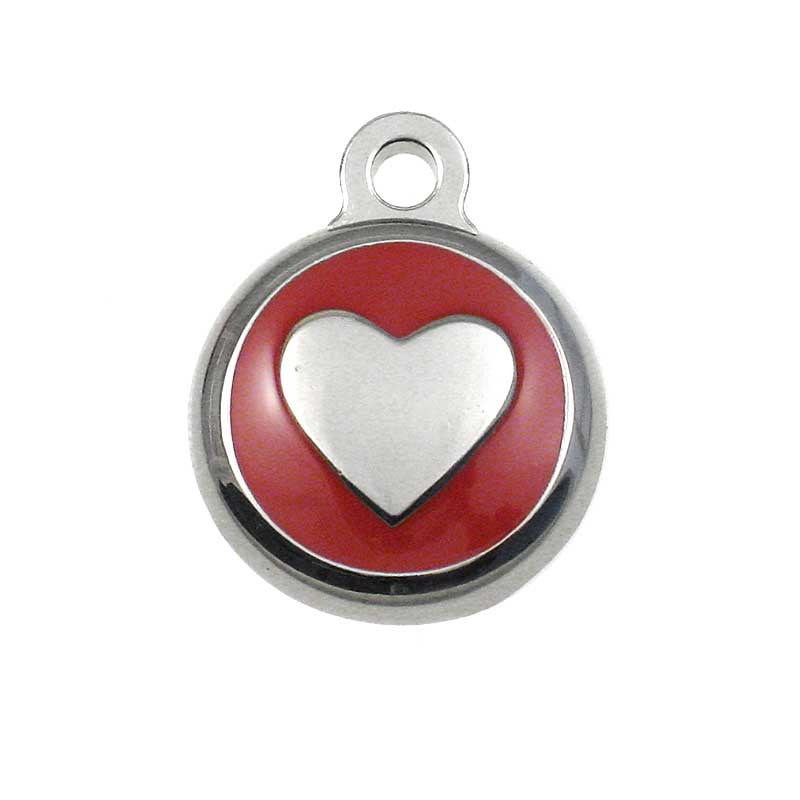 Tiny Heart Jewelry Tag - red